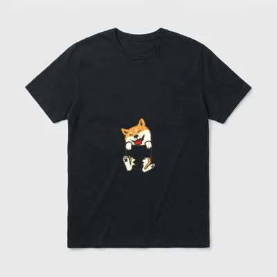 Pocket Shiba Inu Feet T-Shirt – Klassisches T-Shirt in Schwarz