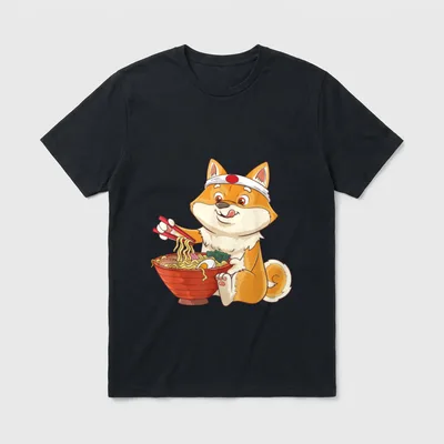 Ramen Shiba Inu Japan T-Shirt – Klassisches T-Shirt in Schwarz