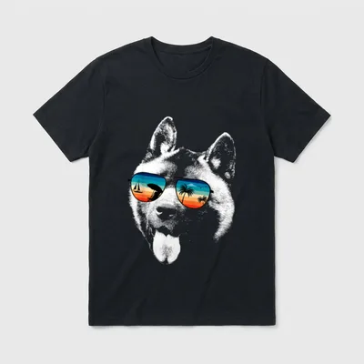 American Akita Hemden T-Shirt – Klassisches T-Shirt in Schwarz