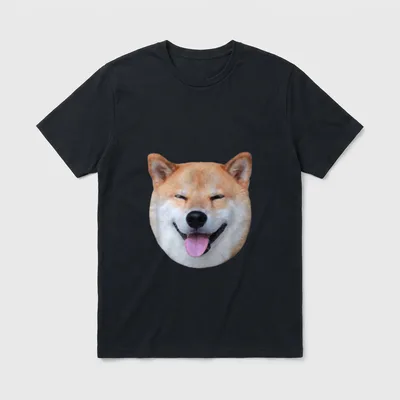 Happy Shiba Inu Doge T-Shirt – Klassisches T-Shirt in Schwarz