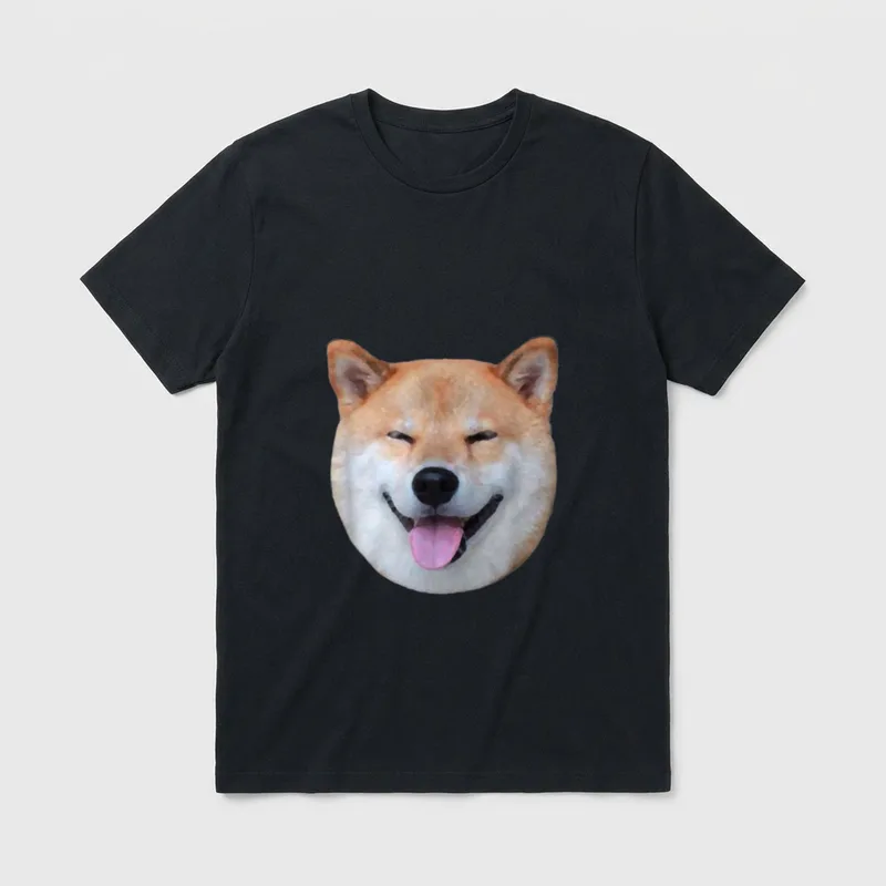 Happy Shiba Inu Doge T-Shirt – Klassisches T-Shirt in Schwarz