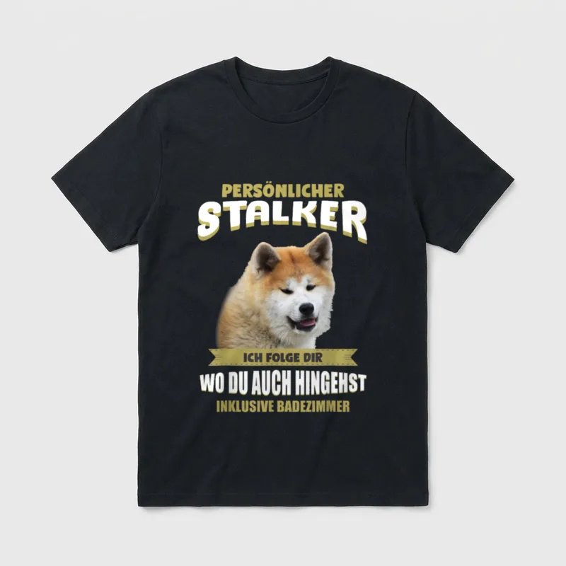 Akita Inu Akita Inu T-Shirt 0025 – Klassisches T-Shirt in Schwarz