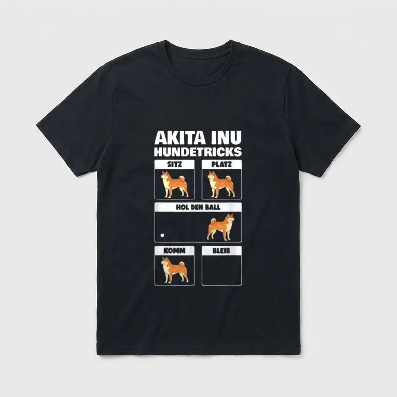Japanischer Akita Inu Hund T-Shirt – Klassisches T-Shirt in Schwarz