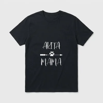 Akita Akita Inu Mama T-Shirt – Klassisches T-Shirt in Schwarz
