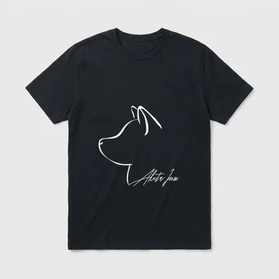Akita Inu Profil Hund T-Shirt – Klassisches T-Shirt in Schwarz