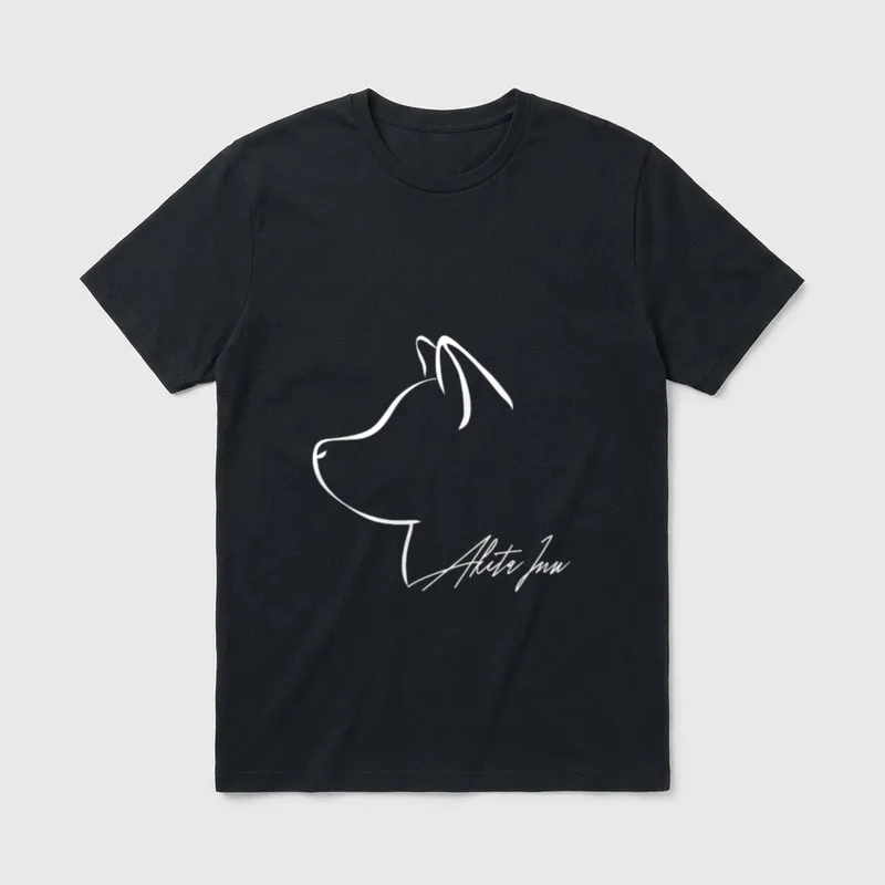 Akita Inu Profil Hund T-Shirt – Klassisches T-Shirt in Schwarz
