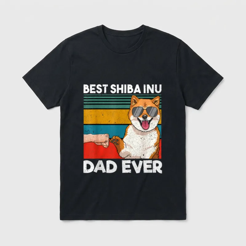 Bester Shiba Inu Papa T-Shirt – Klassisches T-Shirt in Schwarz