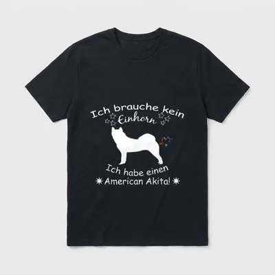 American Akita American Akita Akita & Shiba Inu T-Shirt – Klassisches T-Shirt in Schwarz