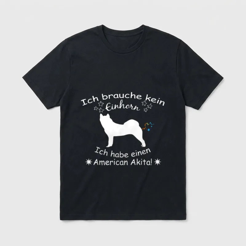 American Akita American Akita Akita & Shiba Inu T-Shirt – Klassisches T-Shirt in Schwarz