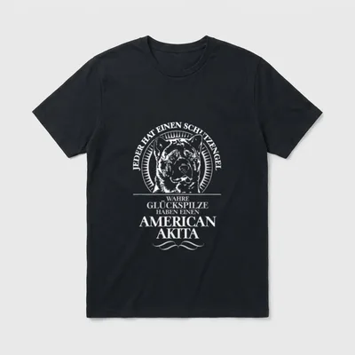 American Akita Schutzengel Hund T-Shirt – Klassisches T-Shirt in Schwarz