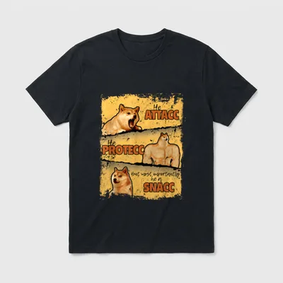 Doge gegen Cheems Memes T-Shirt – Klassisches T-Shirt in Schwarz