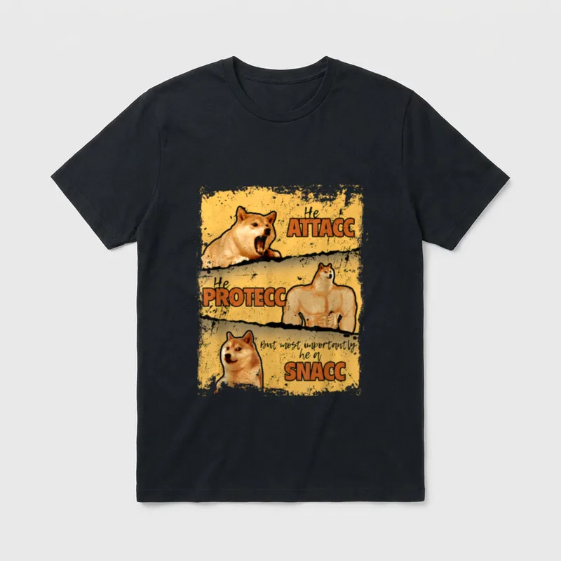 Doge gegen Cheems Memes T-Shirt – Klassisches T-Shirt in Schwarz