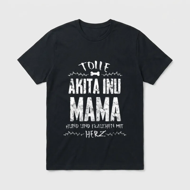 Tolle Akita Inu Mama T-Shirt – Klassisches T-Shirt in Schwarz
