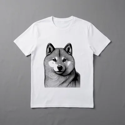 Hund Fingerabdruck Shiba Inu T-Shirt – Klassisches T-Shirt in Schwarz