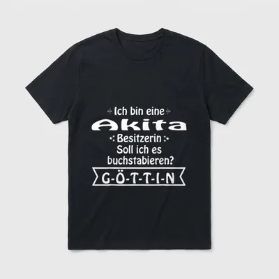 Akita Inu Akita Inu T-Shirt 0082 – Klassisches T-Shirt in Schwarz