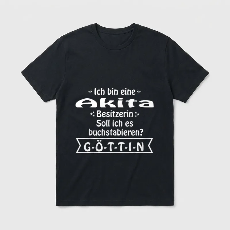 Akita Inu Akita Inu T-Shirt 0082 – Klassisches T-Shirt in Schwarz