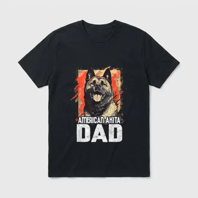 American Akita Dad Herrchen T-Shirt – Klassisches T-Shirt in Schwarz