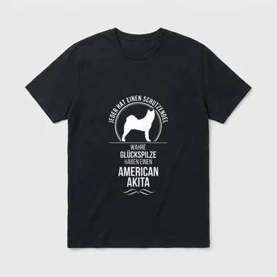 American Akita Schutzengel Hunde Akita & Shiba Inu T-Shirt – Klassisches T-Shirt in Schwarz
