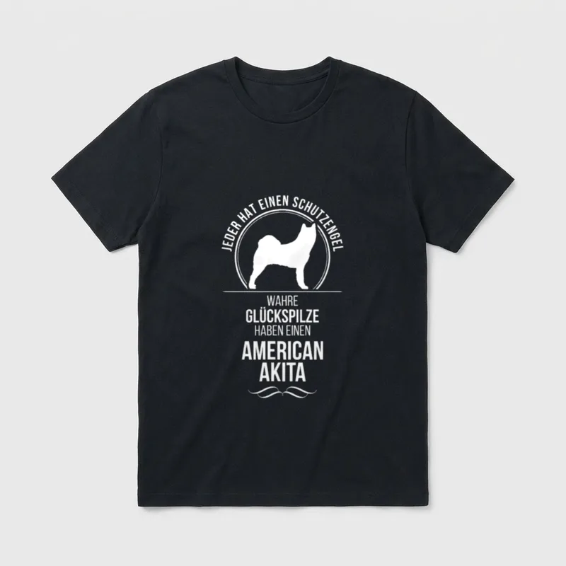 American Akita Schutzengel Hunde Akita & Shiba Inu T-Shirt – Klassisches T-Shirt in Schwarz