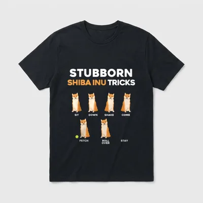 Hartnäckige Shiba Inu Tricks T-Shirt – Klassisches T-Shirt in Schwarz