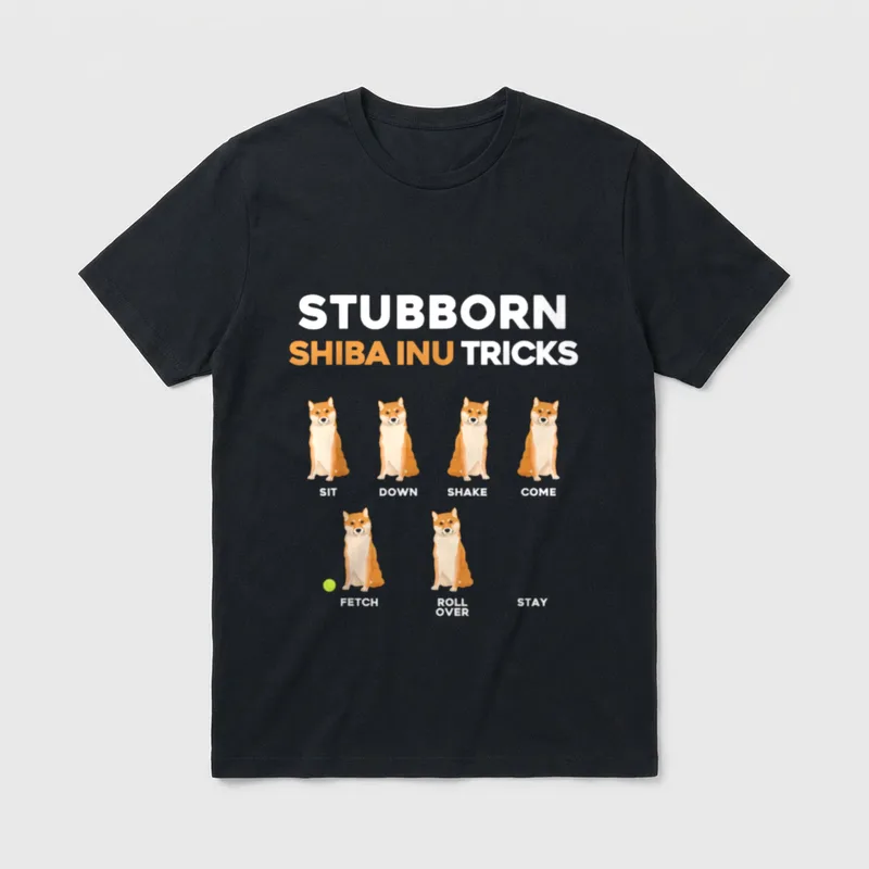Hartnäckige Shiba Inu Tricks T-Shirt – Klassisches T-Shirt in Schwarz
