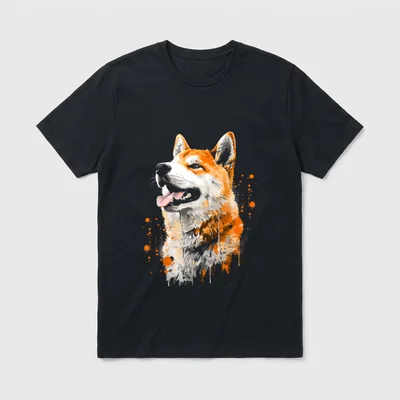 Akita Hund Akita & Shiba Inu T-Shirt – Klassisches T-Shirt in Schwarz