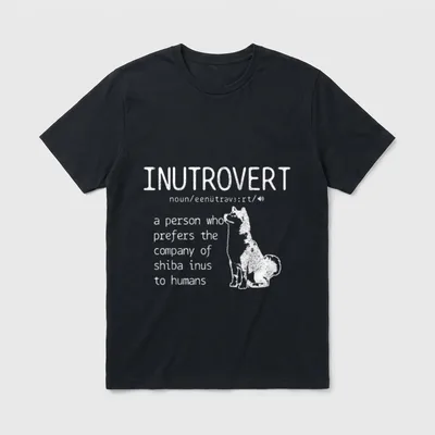 Shiba Inu Inutrovert Definition T-Shirt – Klassisches T-Shirt in Schwarz