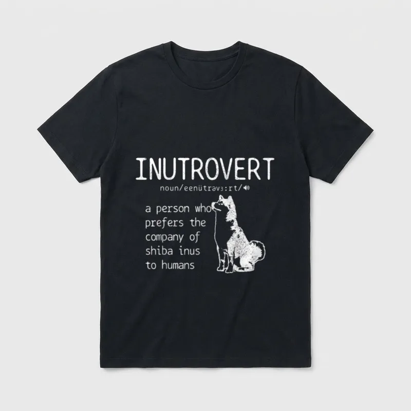 Shiba Inu Inutrovert Definition T-Shirt – Klassisches T-Shirt in Schwarz