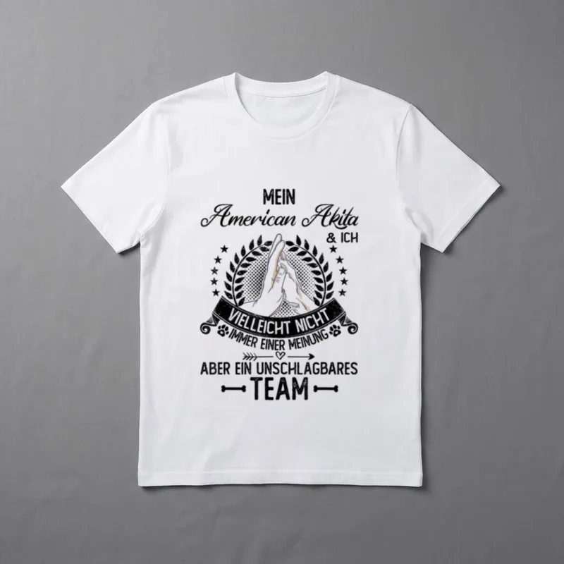 American Akita nicht immer T-Shirt – Klassisches T-Shirt in Schwarz