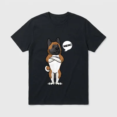 Sturer American Akita Hund T-Shirt – Klassisches T-Shirt in Schwarz