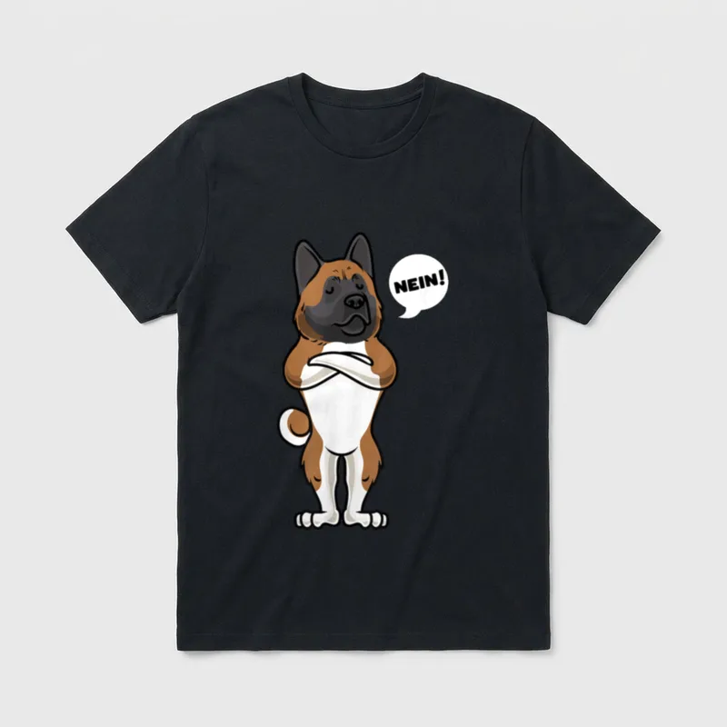 Sturer American Akita Hund T-Shirt – Klassisches T-Shirt in Schwarz