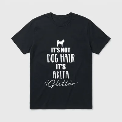 It's not dog hair Akita & Shiba Inu T-Shirt – Klassisches T-Shirt in Schwarz