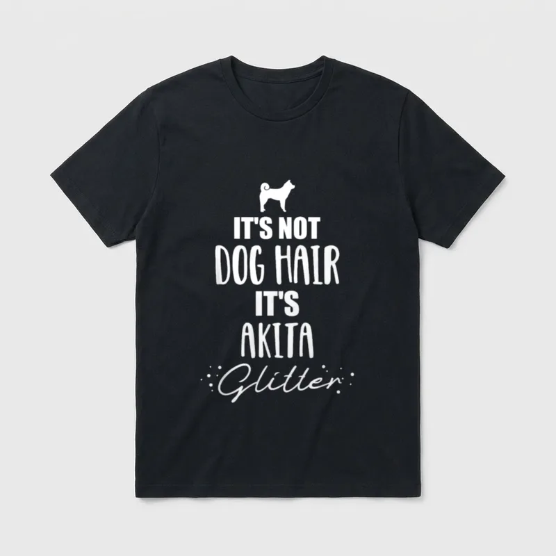 It's not dog hair Akita & Shiba Inu T-Shirt – Klassisches T-Shirt in Schwarz