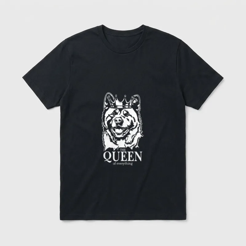 American Akita Queen of T-Shirt – Klassisches T-Shirt in Schwarz