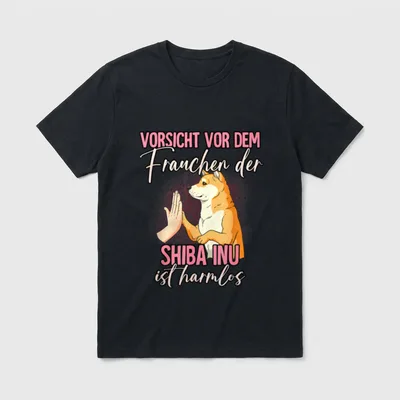 Vorsicht vor dem Frauchen Shiba T-Shirt – Klassisches T-Shirt in Schwarz