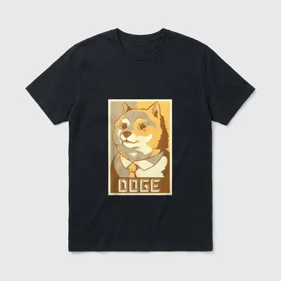 Doge Poster WOW. Funny T-Shirt – Klassisches T-Shirt in Schwarz