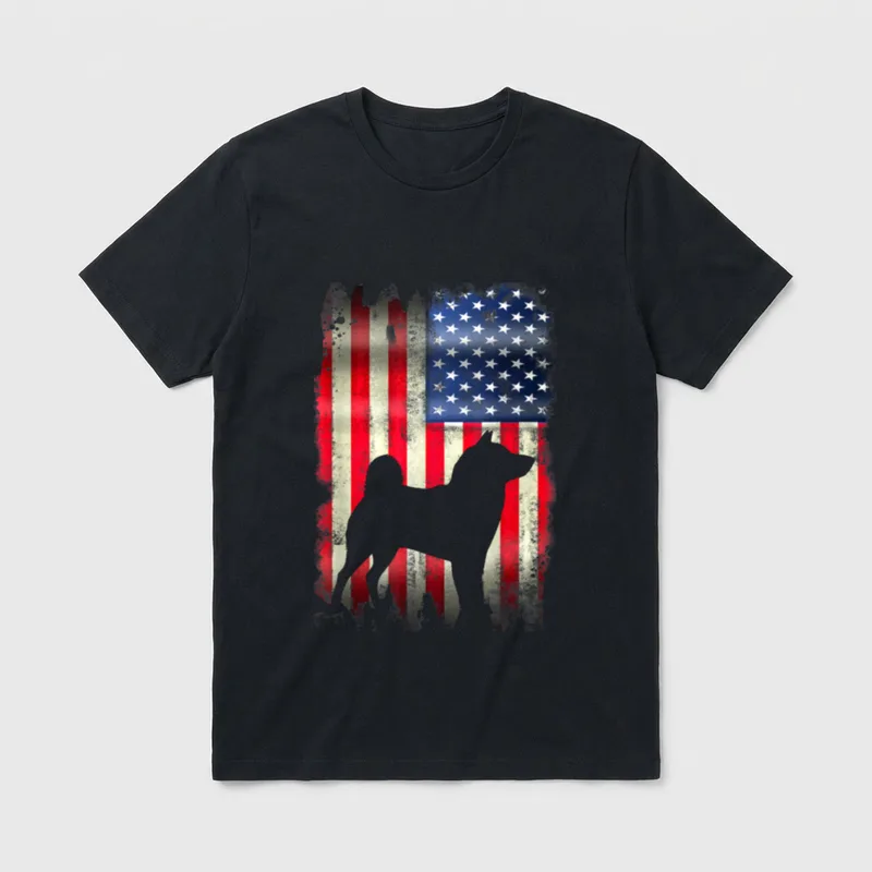 Akita Inu Dog USA T-Shirt – Klassisches T-Shirt in Schwarz