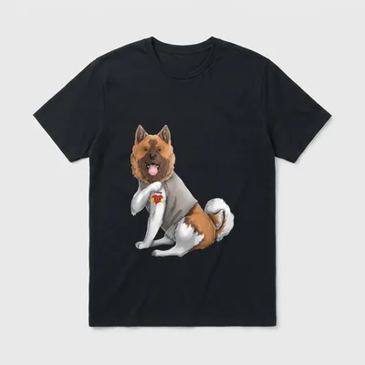 American Akita I Love T-Shirt – Klassisches T-Shirt in Schwarz