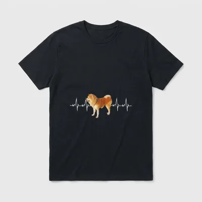 Akita Inu Herzschlag Pulslinie T-Shirt – Klassisches T-Shirt in Schwarz