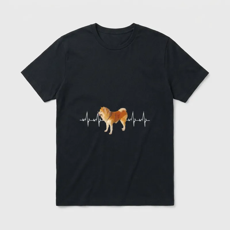 Akita Inu Herzschlag Pulslinie T-Shirt – Klassisches T-Shirt in Schwarz