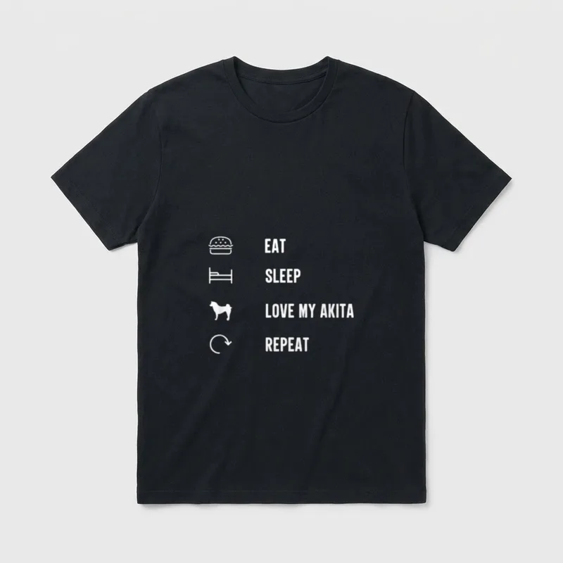 Eat sleep Love my T-Shirt – Klassisches T-Shirt in Schwarz