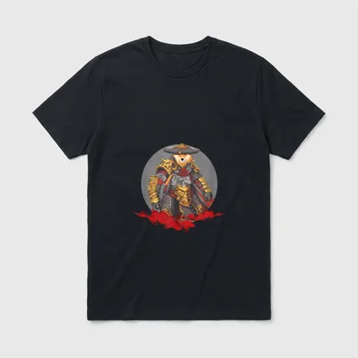 Shiba Inu Hund Akita Samurai T-Shirt – Klassisches T-Shirt in Schwarz