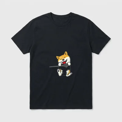 Pocket Shiba Inu Feet Lacrosse T-Shirt – Klassisches T-Shirt in Schwarz