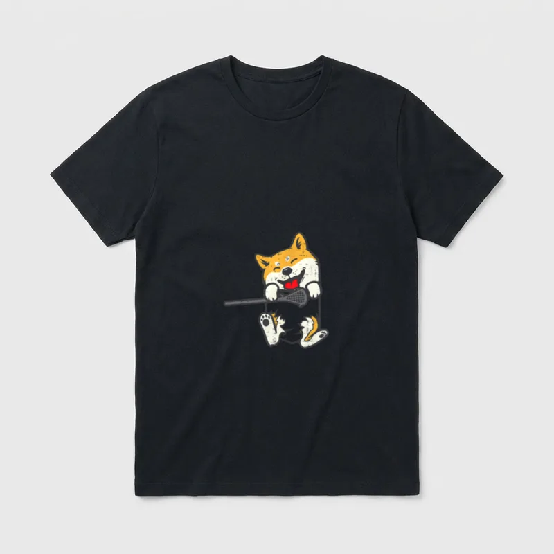 Pocket Shiba Inu Feet Lacrosse T-Shirt – Klassisches T-Shirt in Schwarz