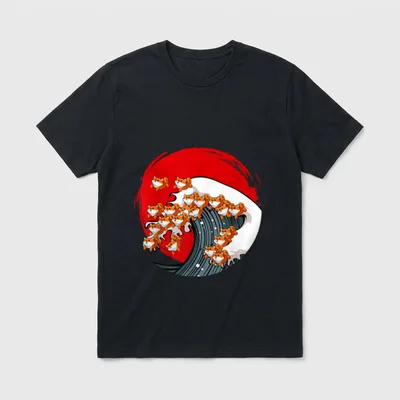Kanagawa Große Welle Japanische T-Shirt – Klassisches T-Shirt in Schwarz