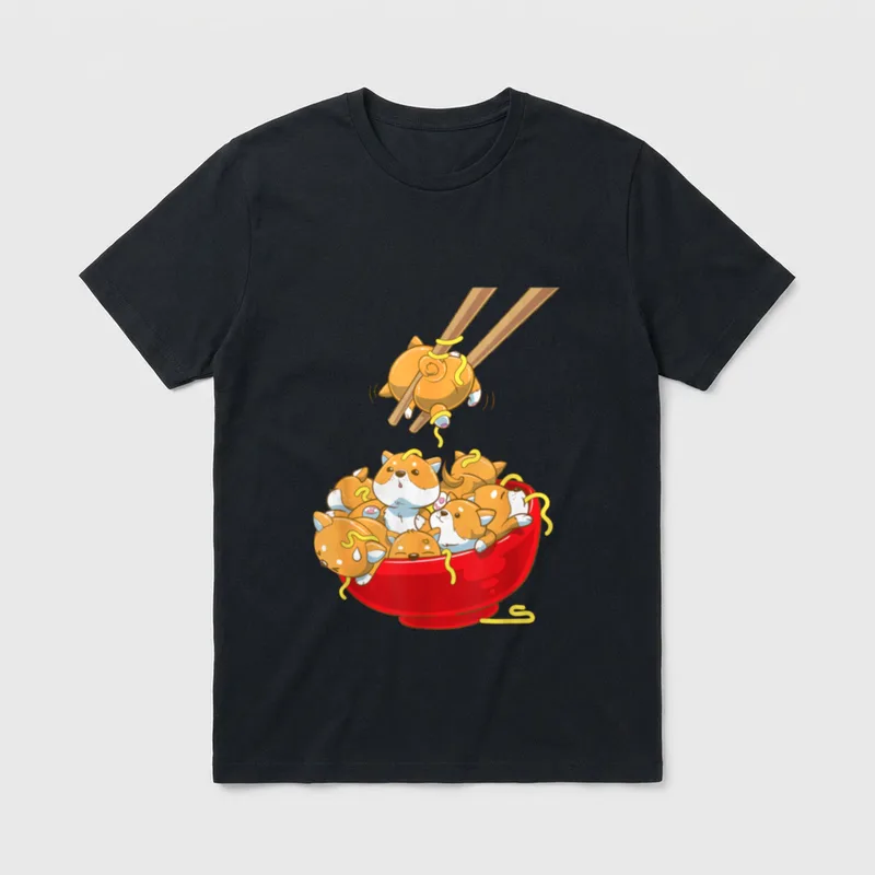 Japanische Kawaii Shiba Inu T-Shirt – Klassisches T-Shirt in Schwarz