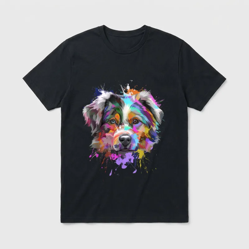 Australian Shepherd Coole Art-Motive T-Shirt – Klassisches T-Shirt in Schwarz