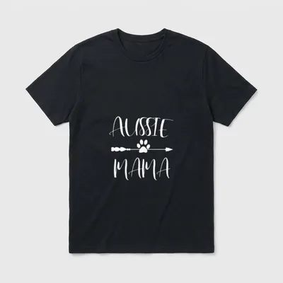 Aussie Mama Australian Shepherd T-Shirt – Klassisches T-Shirt in Schwarz