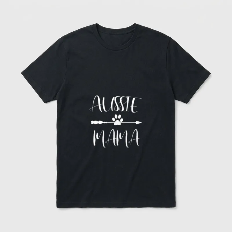 Aussie Mama Australian Shepherd T-Shirt – Klassisches T-Shirt in Schwarz
