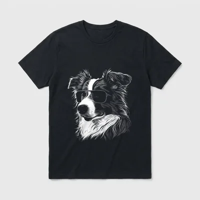 Australian Shepherd Sonnenbrille Gassi T-Shirt – Klassisches T-Shirt in Schwarz